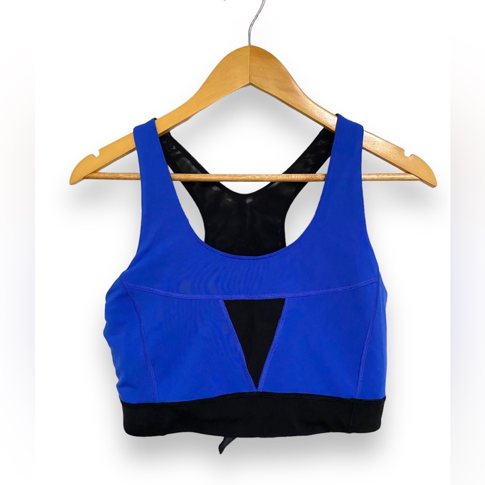 THE NORTH FACE Women’s Flash Dry Royal Blue Fitted Lightly Lined Sport Bra Sz L